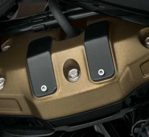 Harley Davidson Dominion Einsätze Obere Rocker Box Cover, Schwarz Gebürstet 4 Harley Davidson Dominion Einsätze Obere Rocker Box Cover, Schwarz Gebürstet – Bild 2