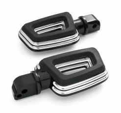 Harley Davidson Empire Sozius Fußrasten Schwarz Cut