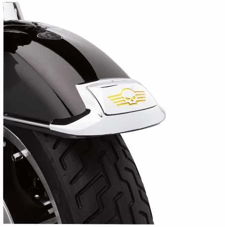 Harley Davidson Fenderspitzen-Kit Mit Glaseinsatz Und Skull Logo 4 Harley Davidson Fenderspitzen-Kit Mit Glaseinsatz Und Skull Logo – Bild 2