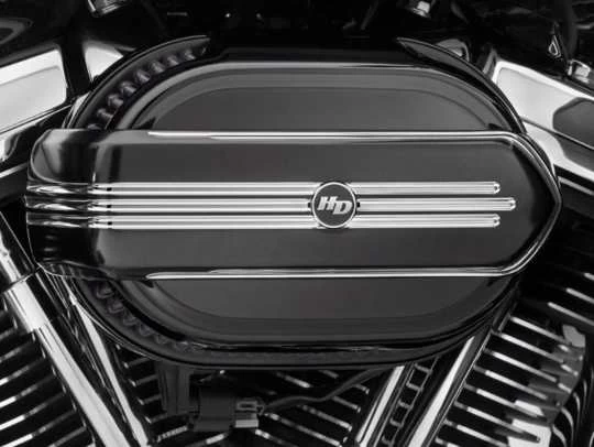 Harley Davidson Defiance Ventilator Luftfilter-Zierblende, Schwarz & Highlights 4 Harley Davidson Defiance Ventilator Luftfilter-Zierblende, Schwarz & Highlights – Bild 2