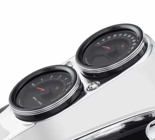 Harley Davidson Defiance Tank Anzeigenblende 5", Schwarz Cut 4 Harley Davidson Defiance Tank Anzeigenblende 5", Schwarz Cut – Bild 2