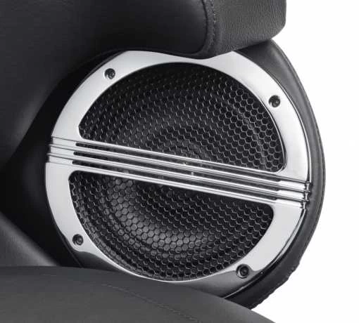 Harley Davidson Defiance Tour-Pak Lautsprecher-Verzierung Chrom 4 Harley Davidson Defiance Tour-Pak Lautsprecher-Verzierung Chrom – Bild 2