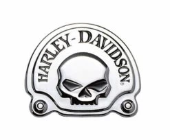 Harley Davidson Dekoratives Skull Medaillon 3 5/8" X 3" Chrom