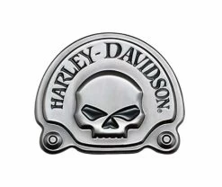 Harley Davidson Dekoratives Skull Medaillon Antiknickel 92 X 76mm